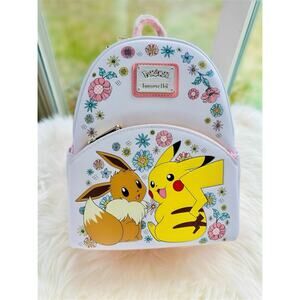 *NEW EXCLUSIVE* Loungefly Pokemon Pikachu and Eevee Floral Mini Backpack